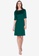 ZALORA WORK green Contrast Trim Fit & Flare Dress EB85BAA43CD5A0GS_1