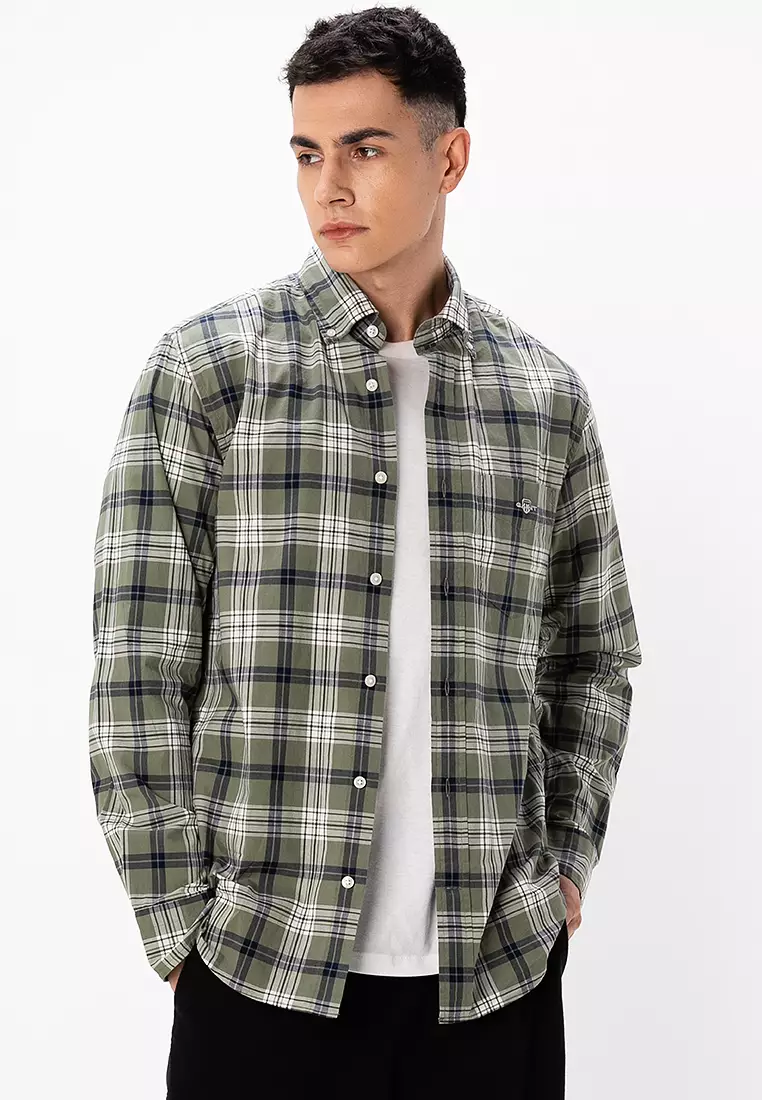 Buy Gant Poplin Check Shirt 2025 Online | ZALORA
