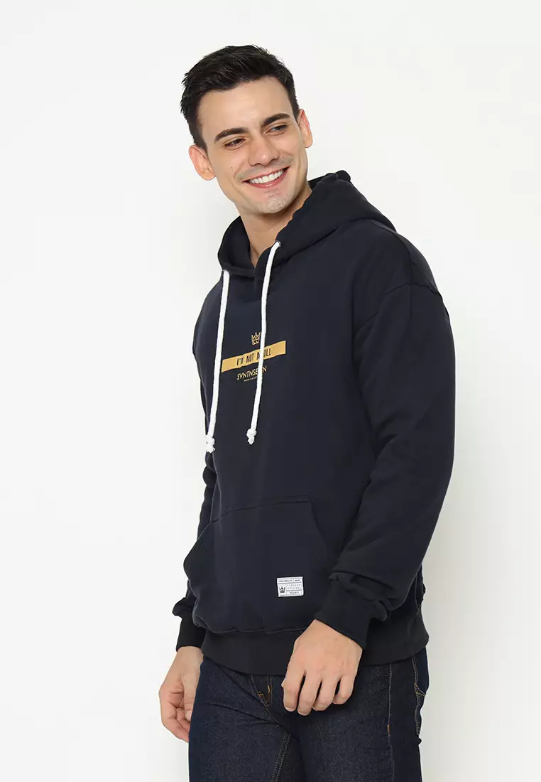 17SEVEN Hoodie Sablon Pria 0323-NOTDOLL-BLK