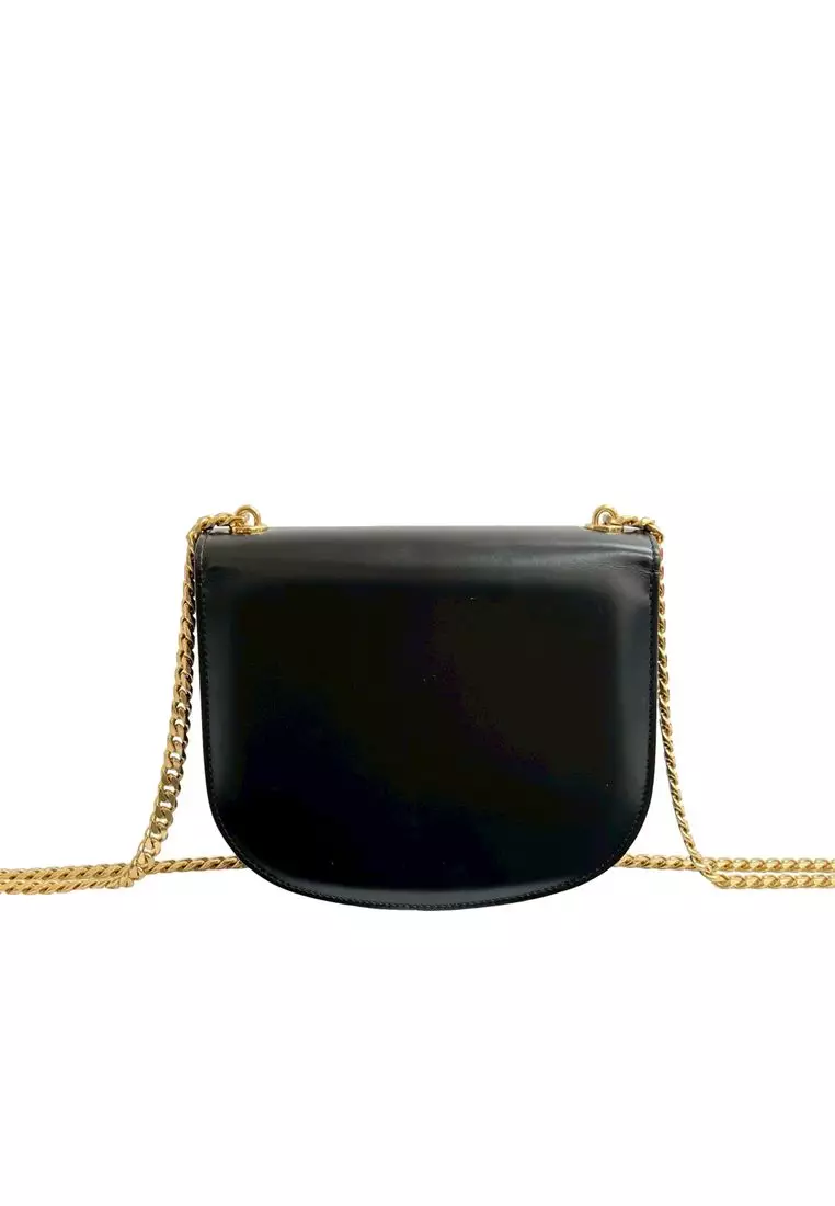 Pre-Loved Celine Teen Shiny Calfskin Triomphe Besace Clea Chain Crossbody