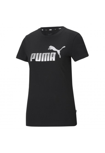 Puma black PUMA Essentials+ Metallic Logo Women's Tee 17200AA7479B44GS_1