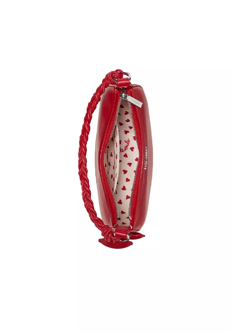 Nova Braided Strap Shoulder Bag Cherry Rouge KN610