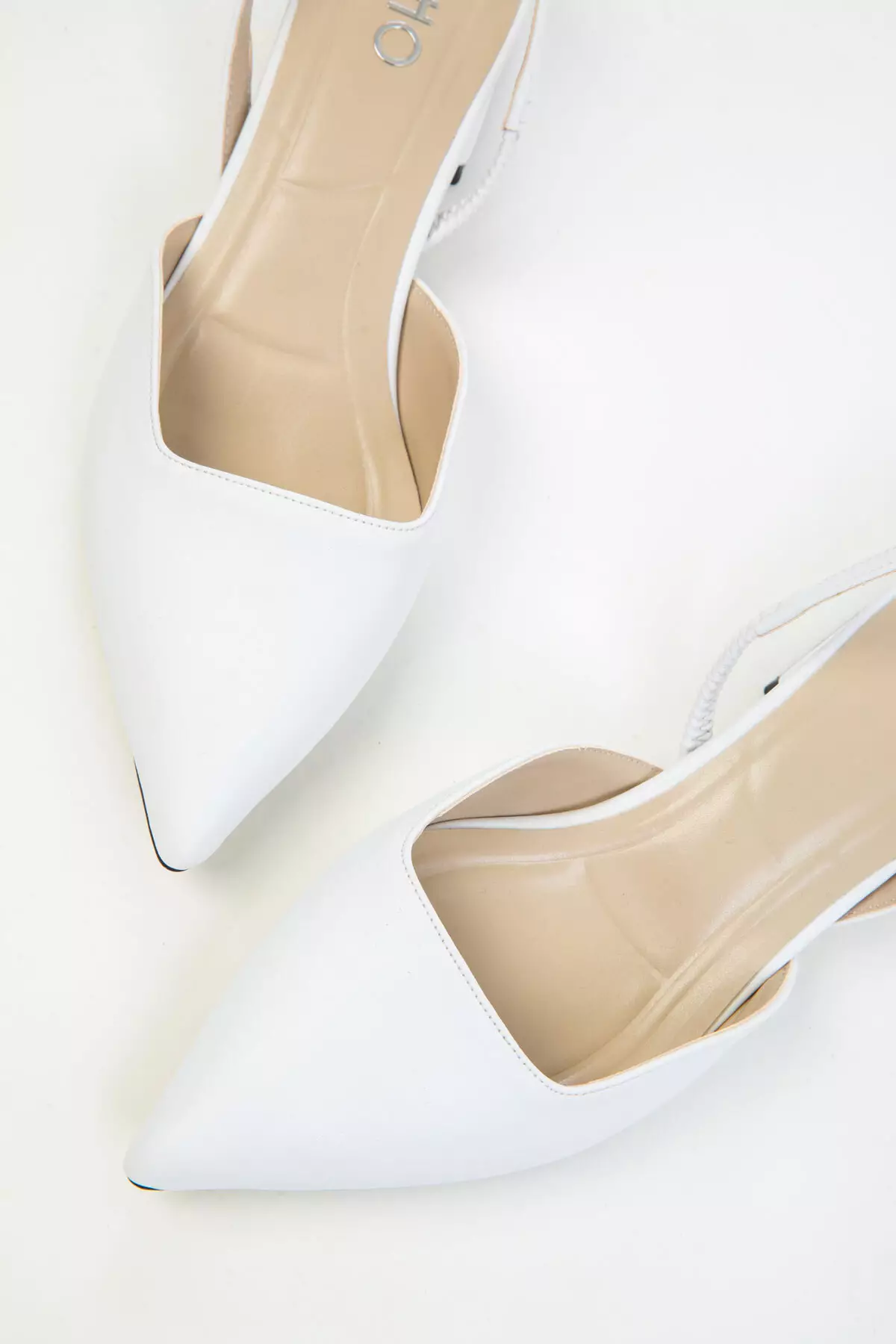 White Women's Classic Heeled Shoes 20318