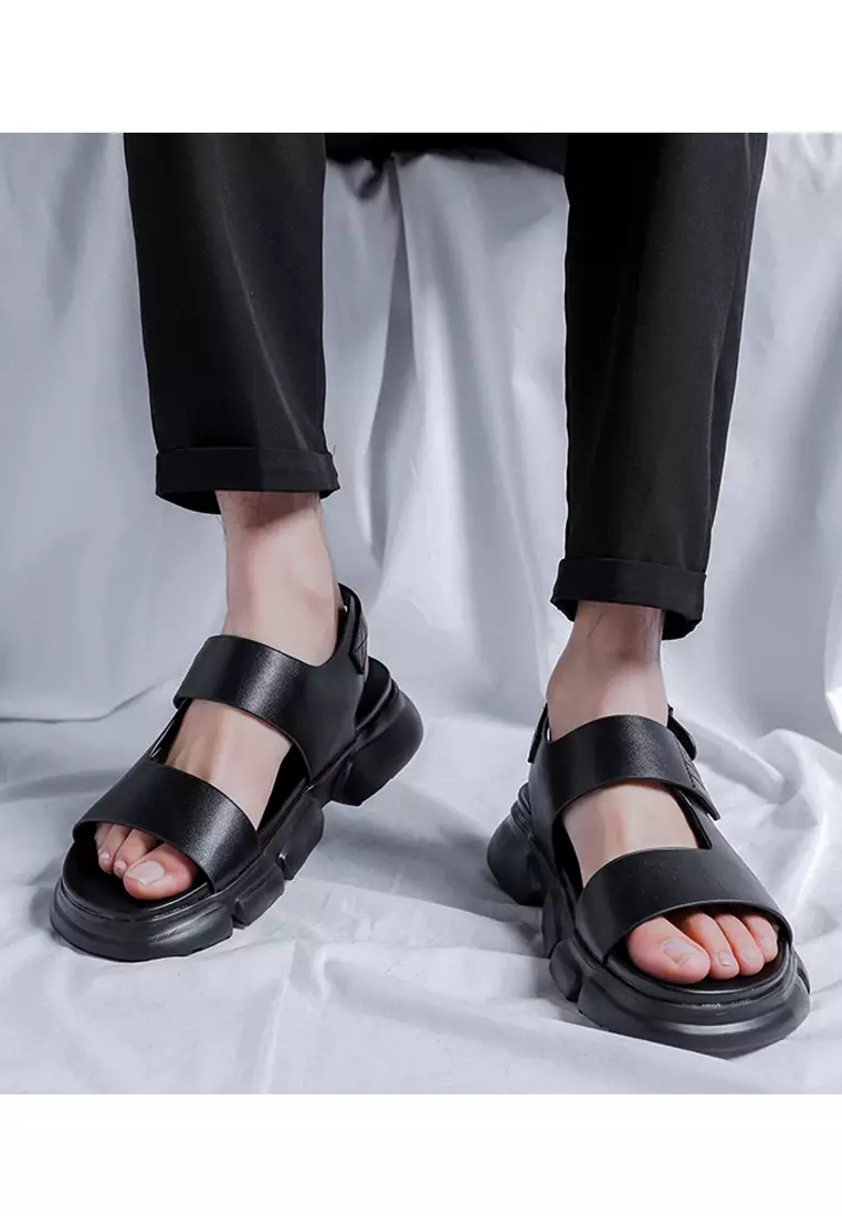 Mens platform flip flops online