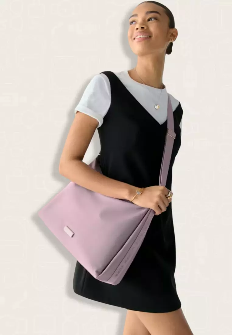 Kate Spade Carter Nylon Large Convertible Crossbody Lavender Smoke
