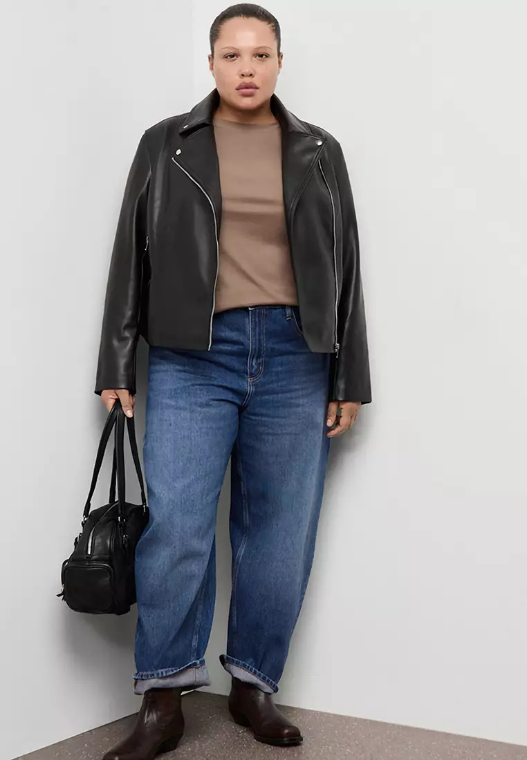 High-Waisted Barrel Jeans