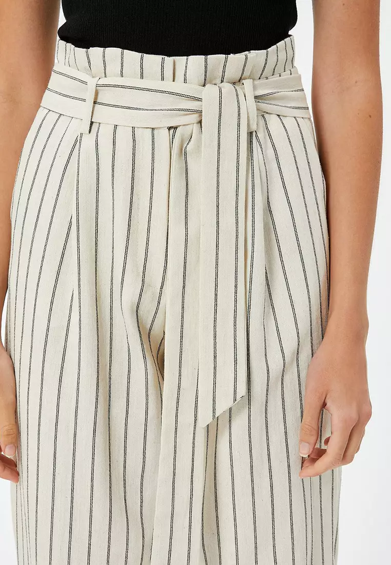 Linen Blend Balloon Pants