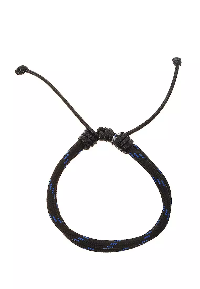 Omrish Bracelet Gelang Pria Jangkar One Set Material Paracord ORIGINAL - Black