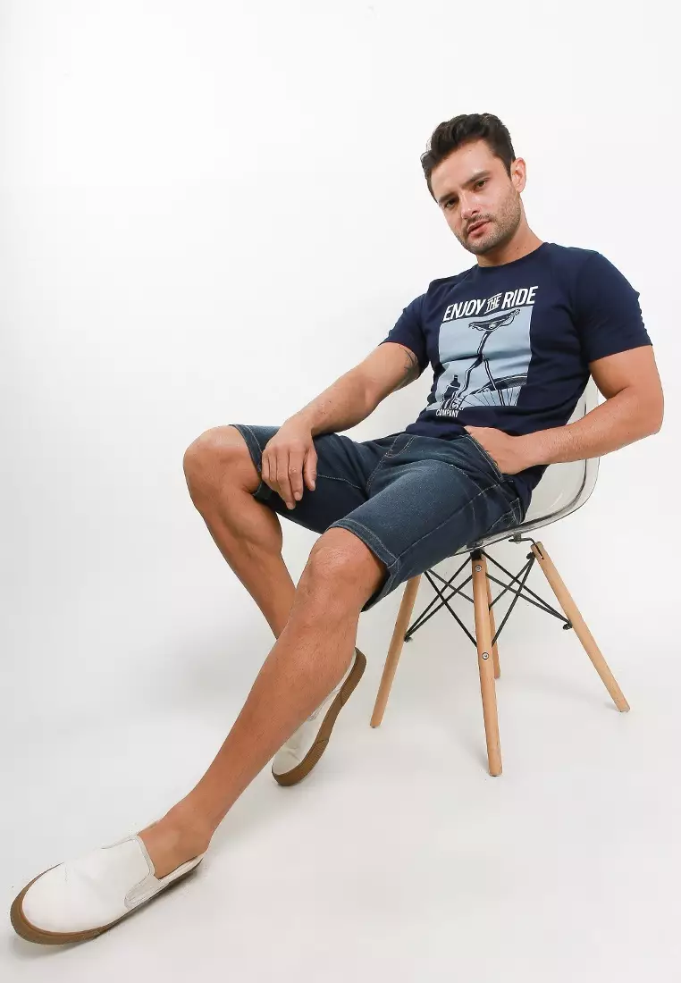 Sharks - 801 Casual Short Jeans - Blue [SGD1614692HH]