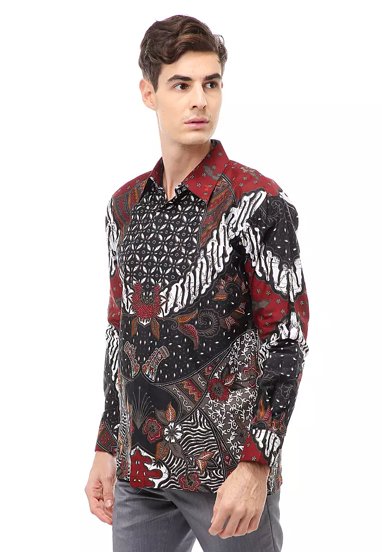Kendrick Atasan Formal Kemeja Batik Pria Jayasura Long Sleeve Material Cotton ORIGINAL