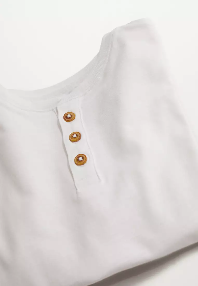 Buttoned Long Sleeve T-Shirt