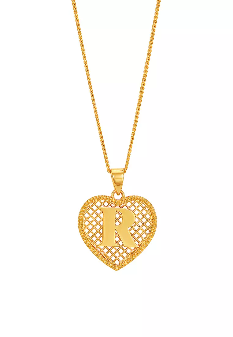 HABIB Oro Italia 916 Yellow Gold Alphabet Pendant GP54181225(S) (22K Gold)