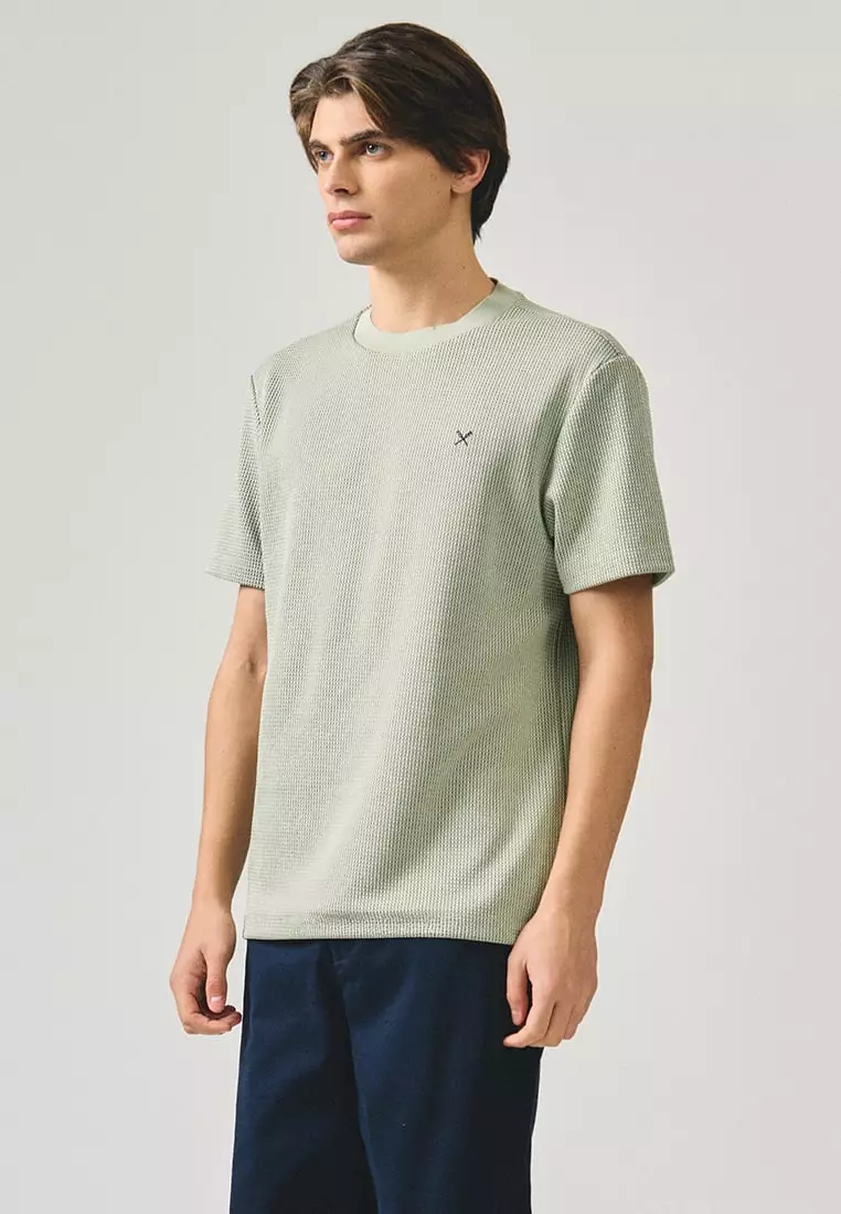 Regular Fit T-Shirt In Textured Knit