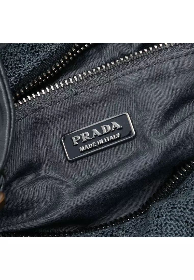 Pre-Loved Prada Tweed Shoulder Bag