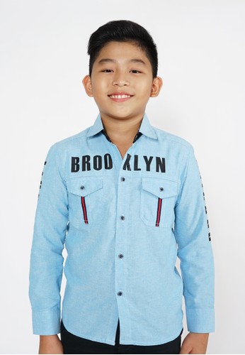 Jual Woffi Kemeja Katun Anak Laki Laki Woffi Brooklyn Original Zalora Indonesia