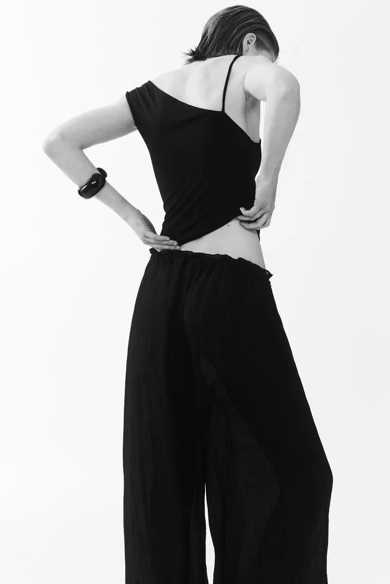 Balloon drawstring trousers