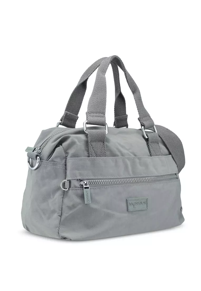 Buy Bagstation Crinkled Nylon Convertible Top Handle Bag 2024 Online ...