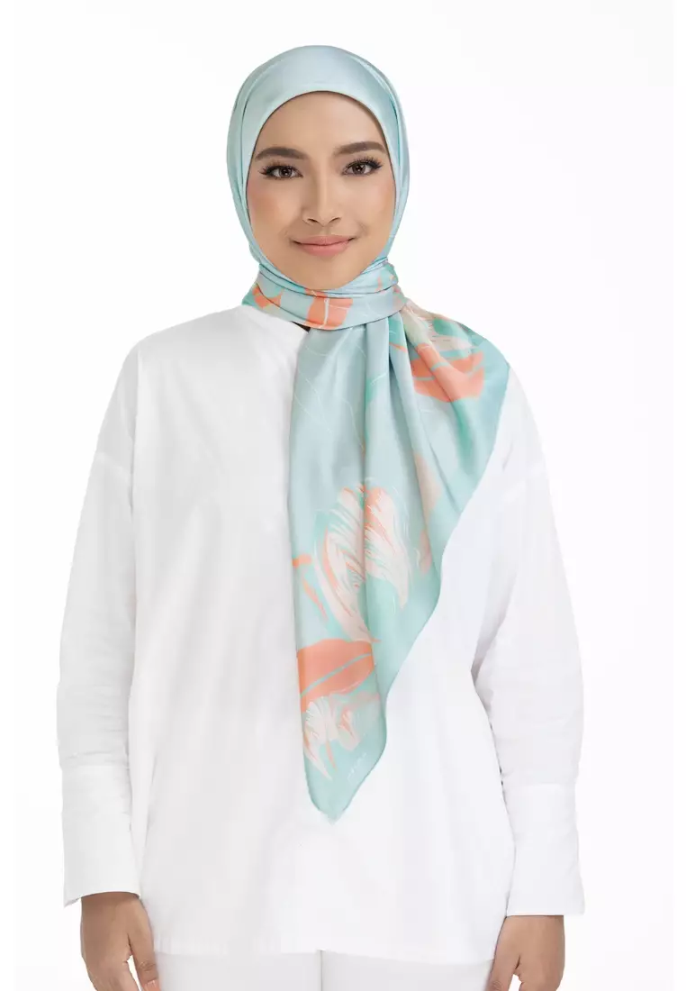 Buy Jovian Jovian Hijab Pop Raya Printed Square Shawl Satin in