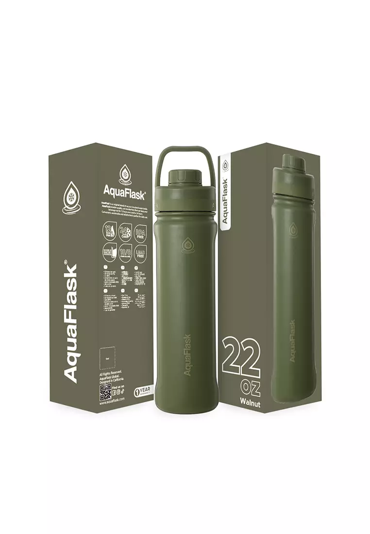 22oz Walnut New Sports Lid Bottle Wide Mouth Vacuum Insulated Stainless Steel Drinking Water Bottle