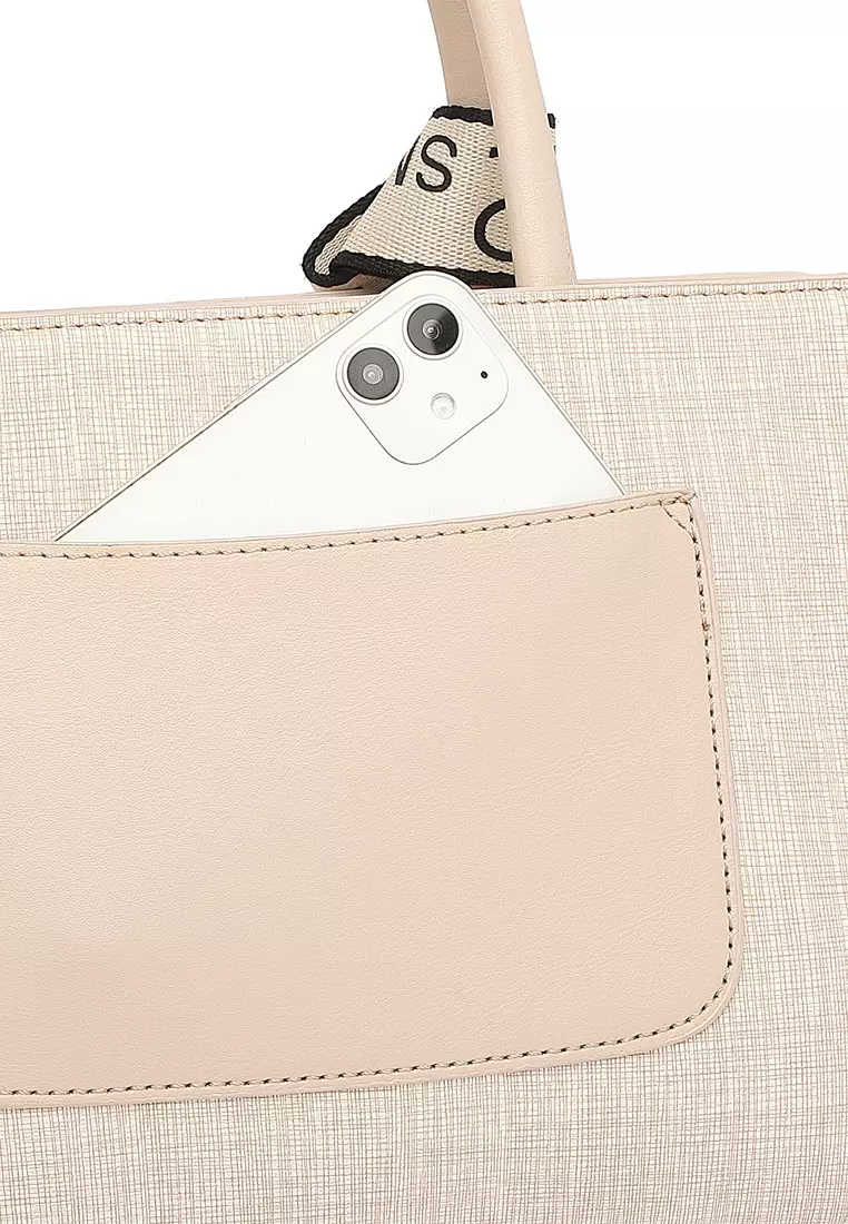 Women's Top Handle Bag / Sling Bag / Crossbody Bag - Apricot