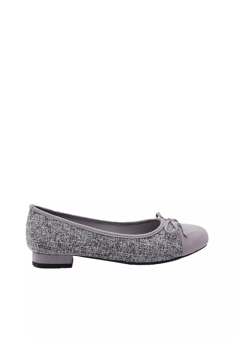 Jual Executive Grey Tweed Ballerina Flat Shoes Original 2024 ZALORA