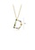 Glamorousky silver Fashion and Simple Plated Gold English Alphabet D Pendant with Cubic Zirconia and Necklace 25476ACA592D57GS_2