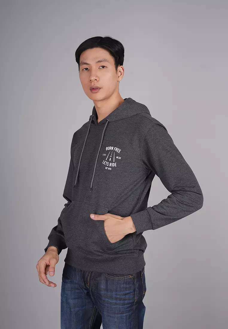 LGS Street - Leader Hoodie - Abu Gelap - Unisex - Streetwear - SH.10.H019.005.C
