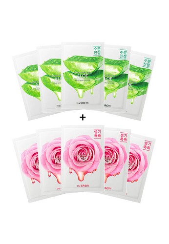 Jual The Saem Paket 5 Pcs Natural Mask Sheet Aloe 5 Pcs Natural Mask Sheet Rose Original Zalora Indonesia