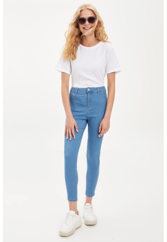 DeFacto blue High Waist Super Skinny Jeans 1B04AAAFBAC06AGS_1