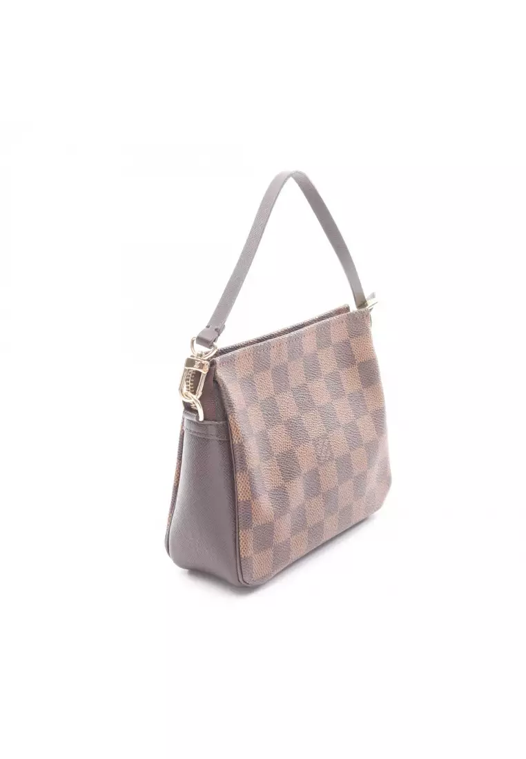 Pre-Loved Louis Vuitton Truth Makeup Damier  ebene Handbag PVC leather Brown
