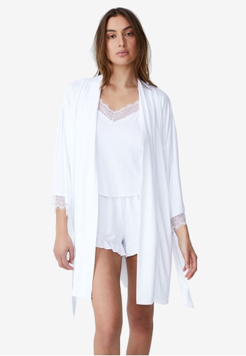 Cotton On Body white After Party Slinky Robe F3337AAFEE2659GS_1