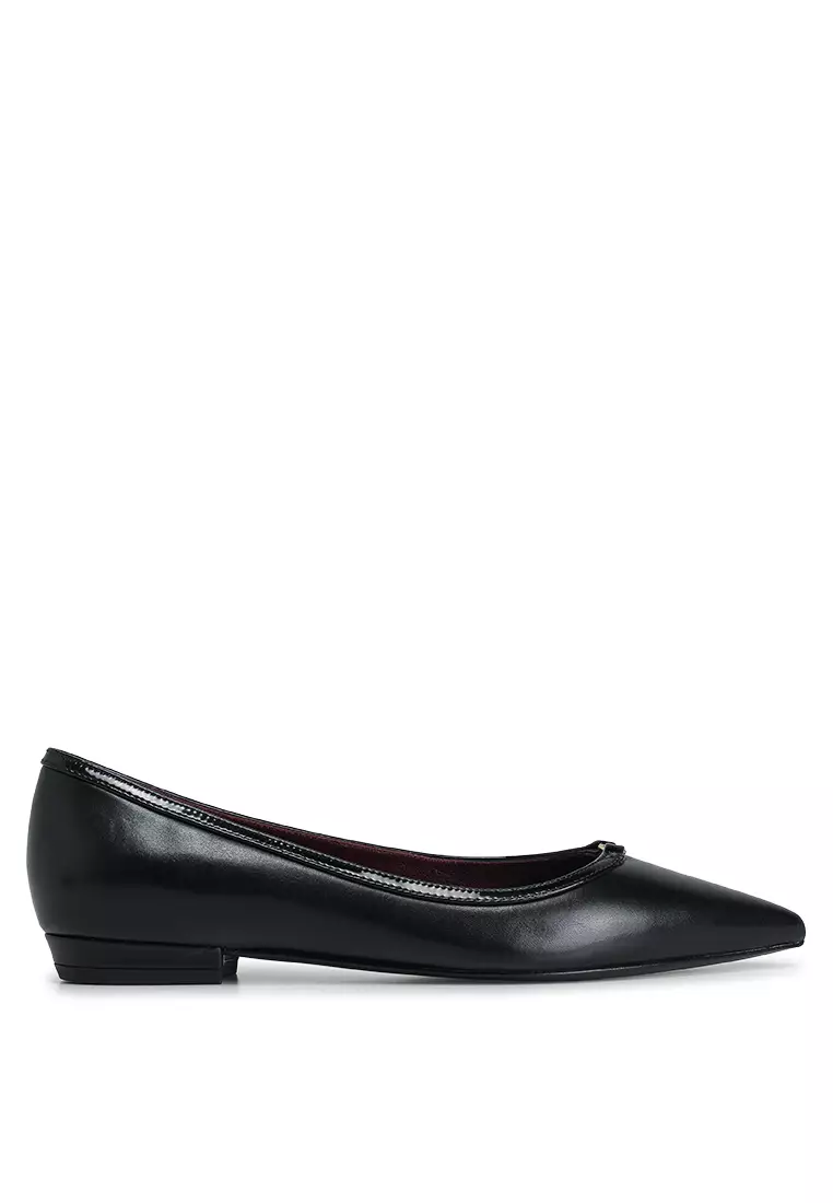 Discount on TORY BURCH  shoes - SKU: Double T Buckle Flat Pointed-Toe Flats (nt)