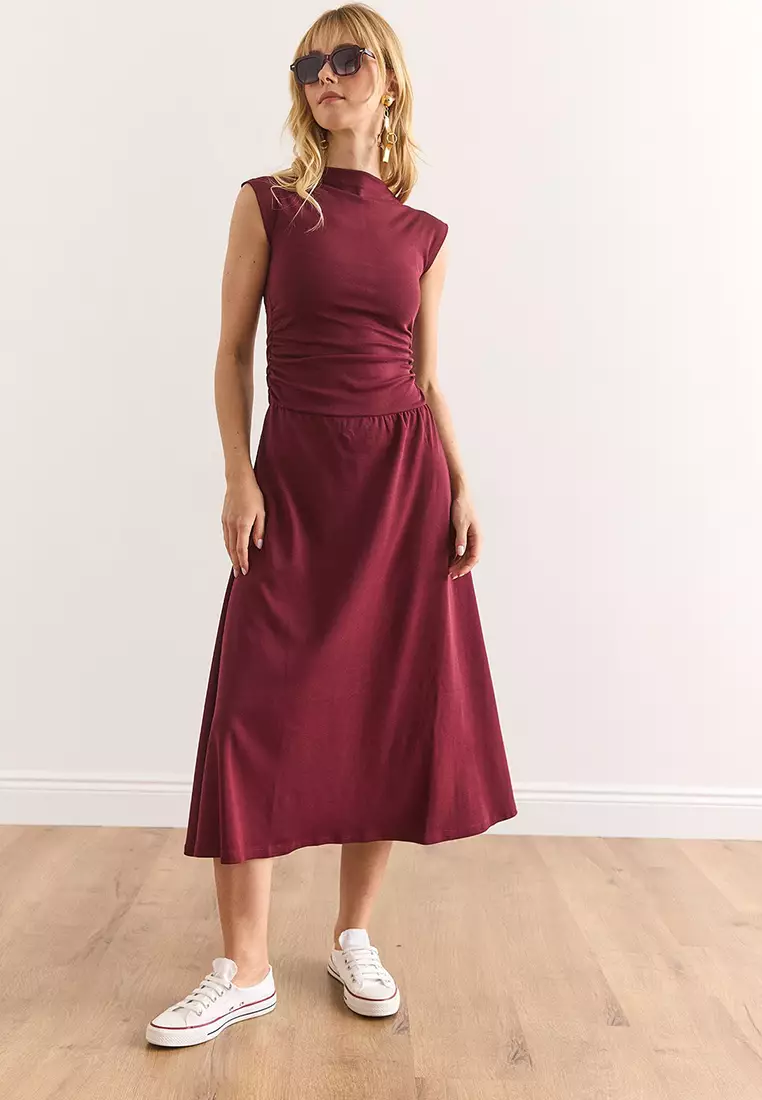 Waist Fitted Steel Interlock Dress