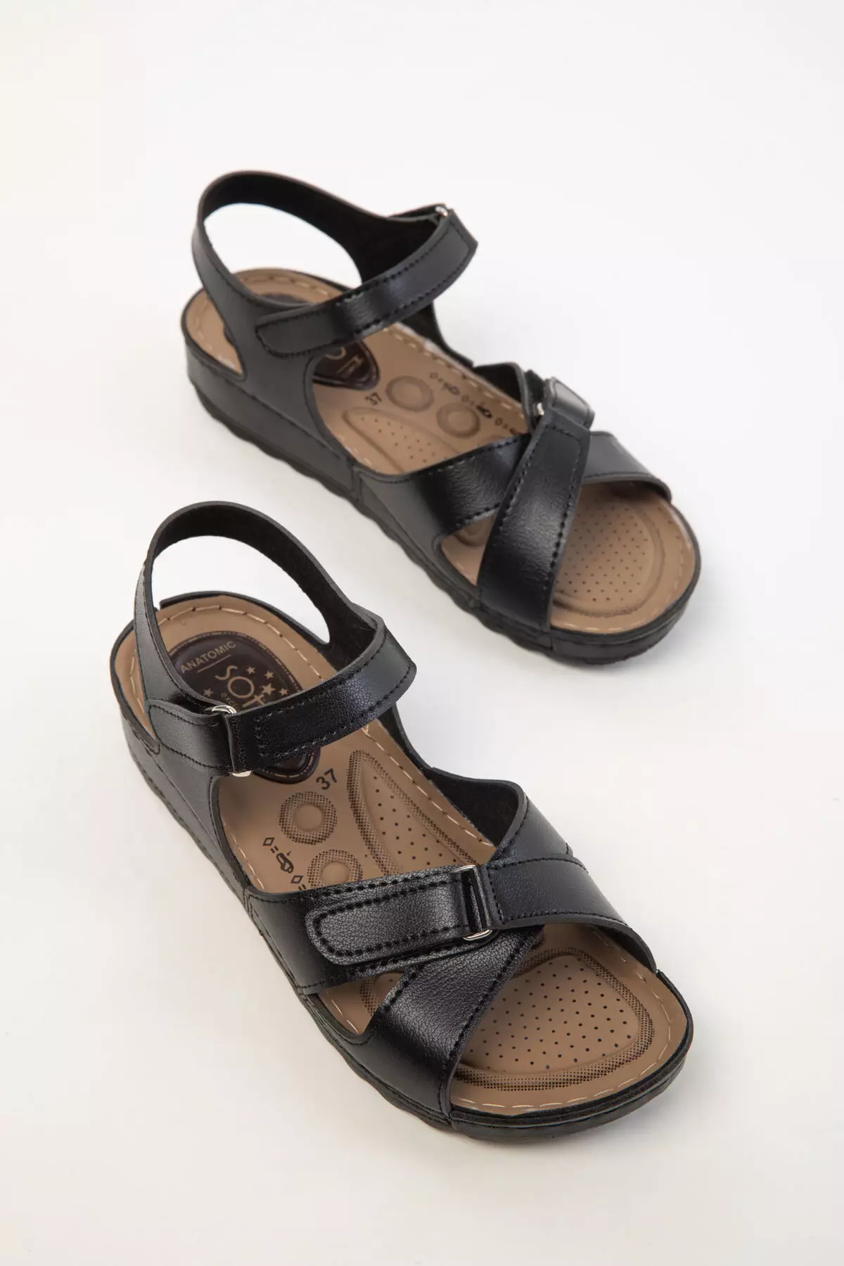 Women's Black Sandals 17875