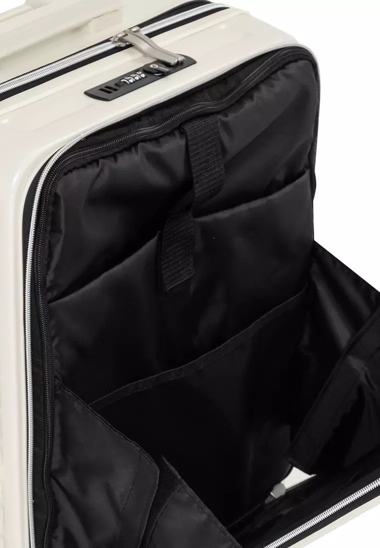 Malibu 5208-54 Ivory (Zipper Type) - Medium - TSA Luggage