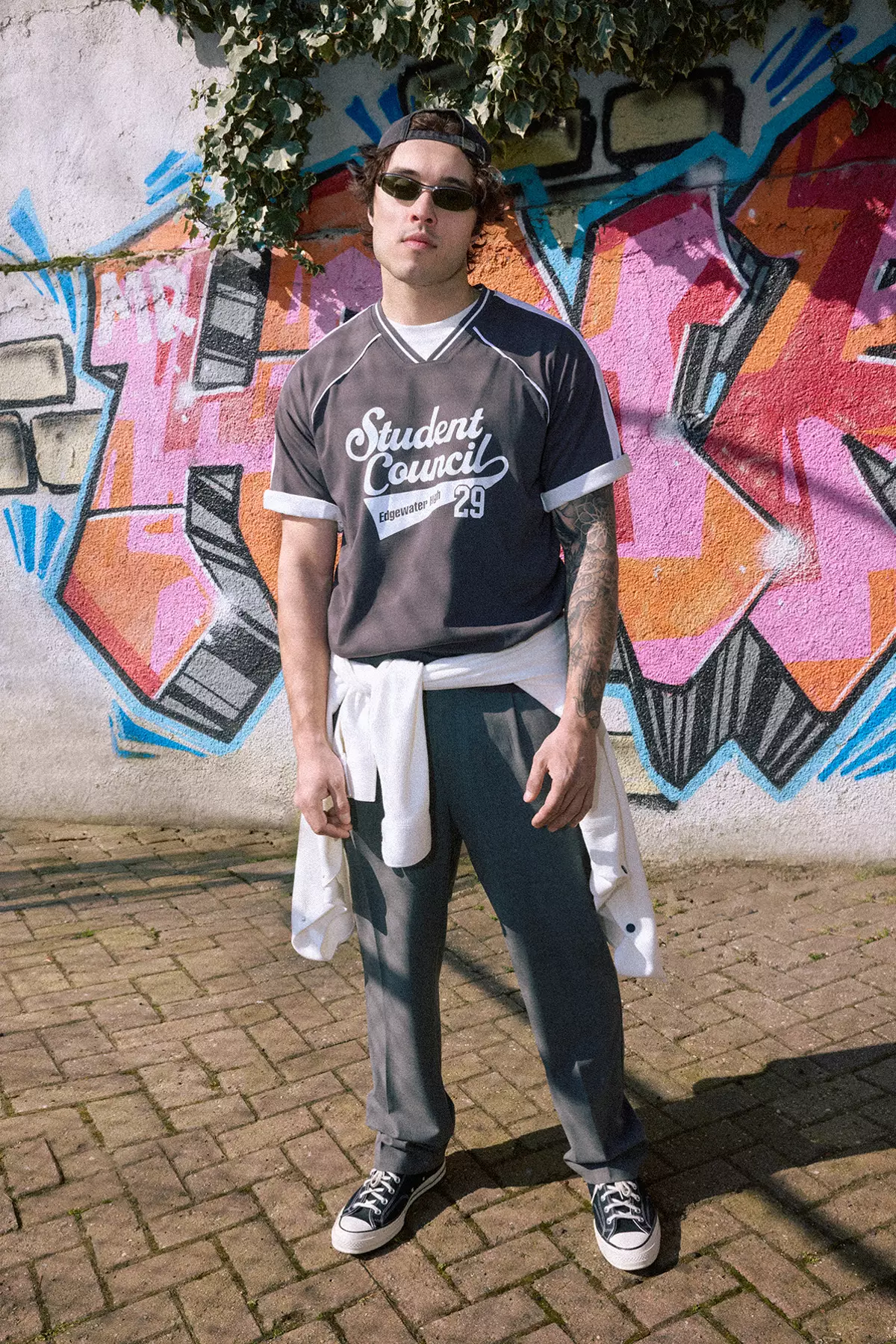 Baggy Fit Wide Leg Trousers