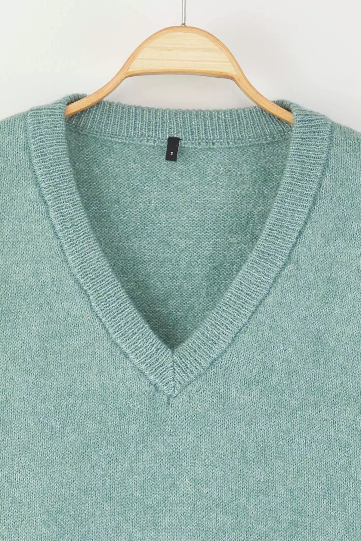 Mint Alpaca Wool Blended Wide Fit Premium Yarn Knitwear Sweater