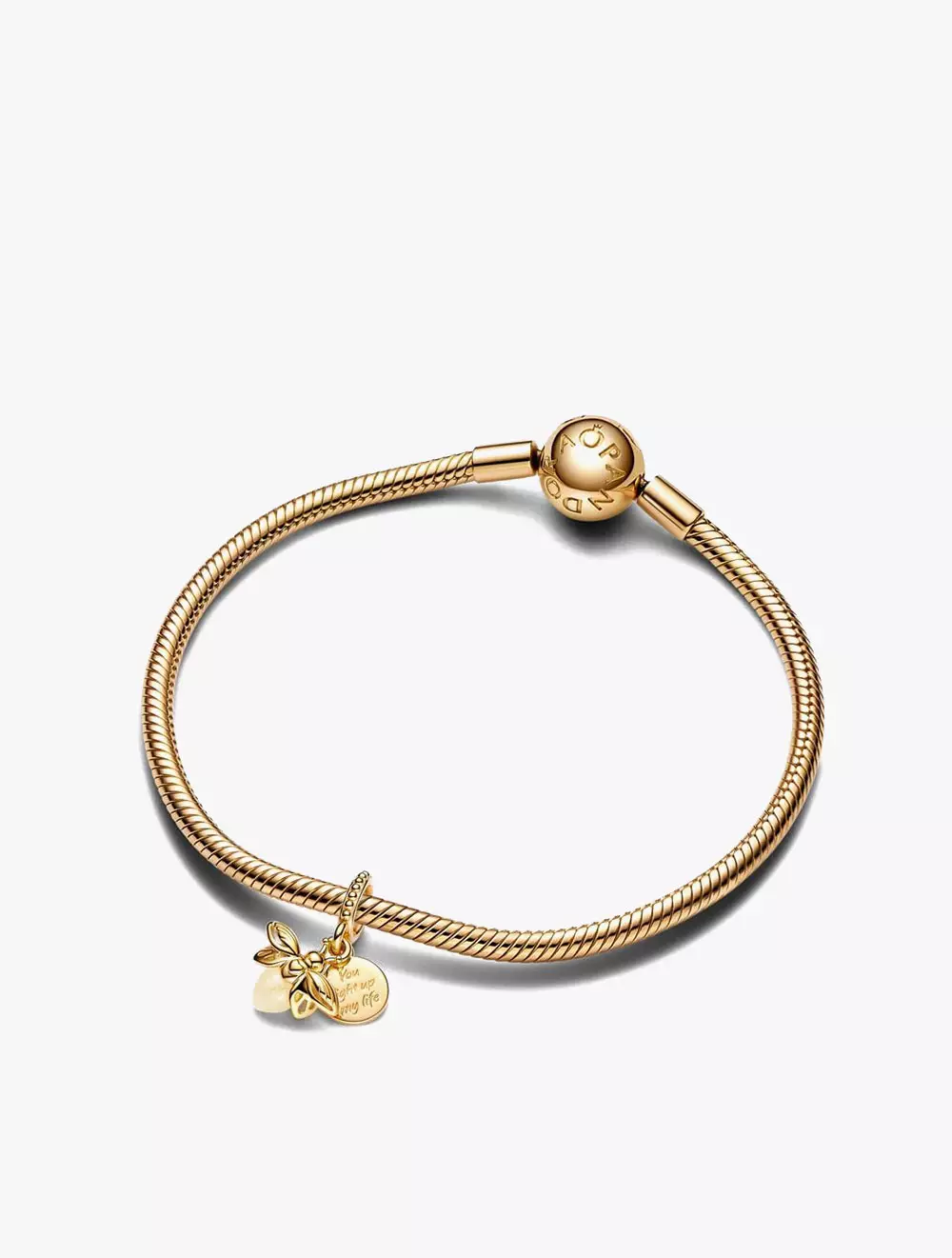 Firefly 14k gold-plated dangle with yellow photoluminescent glass