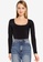 MISSGUIDED black Tall Seam Free Square Neck Bodysuit 50E1AAA48844EAGS_1