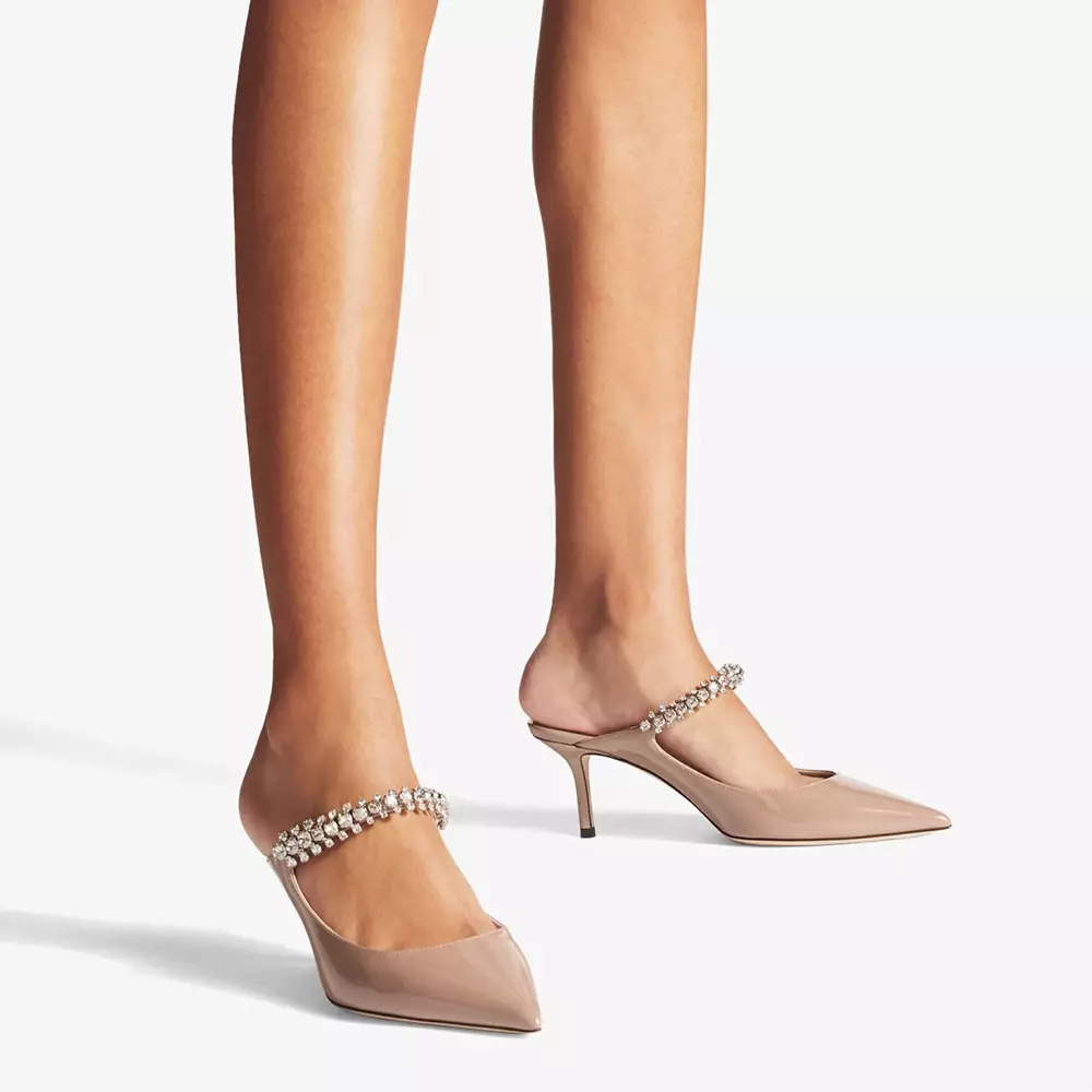 Jual Jimmy Choo Bing 65 Crystal Strap Patent Leather H…