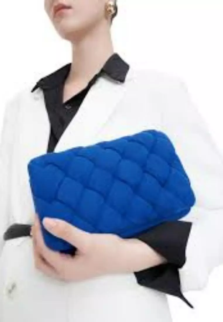 JW Pei Maze Faux Suede Bag Classic Blue