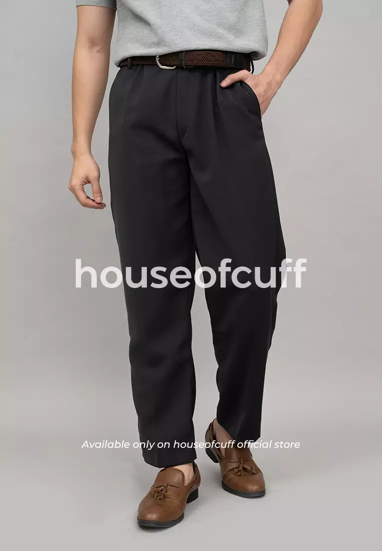 Houseofcuff Celana Panjang Bahan Regular Loose Fit Pants Abu