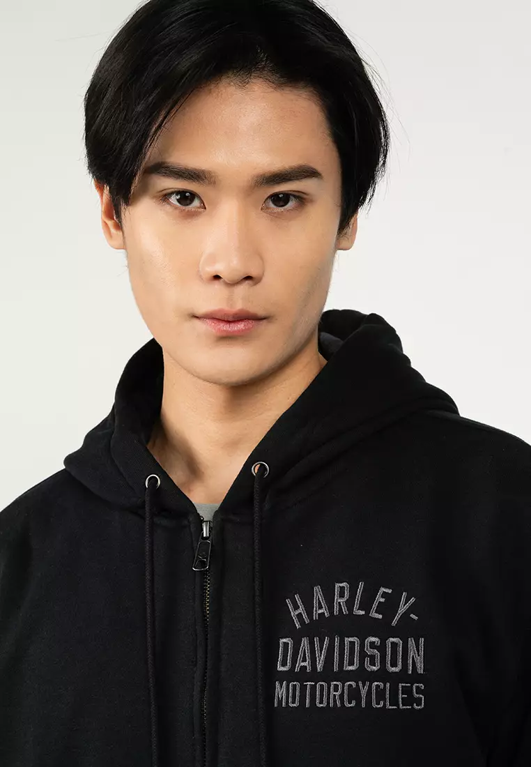 Harley-Davidson® Plaid Lined Zip Hoodie