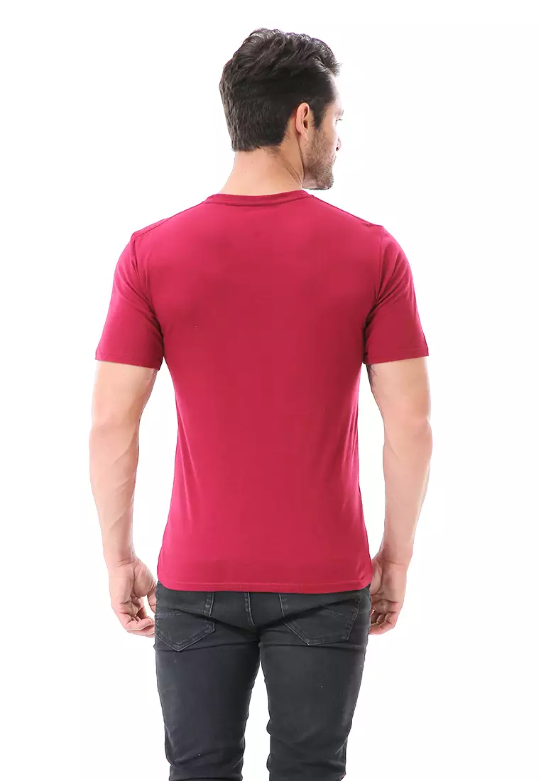Aisley Kaos Pria Lengan Pendek Motif You Are Amazing Casual Tshirt Material Cotton ORIGINAL - Maroon