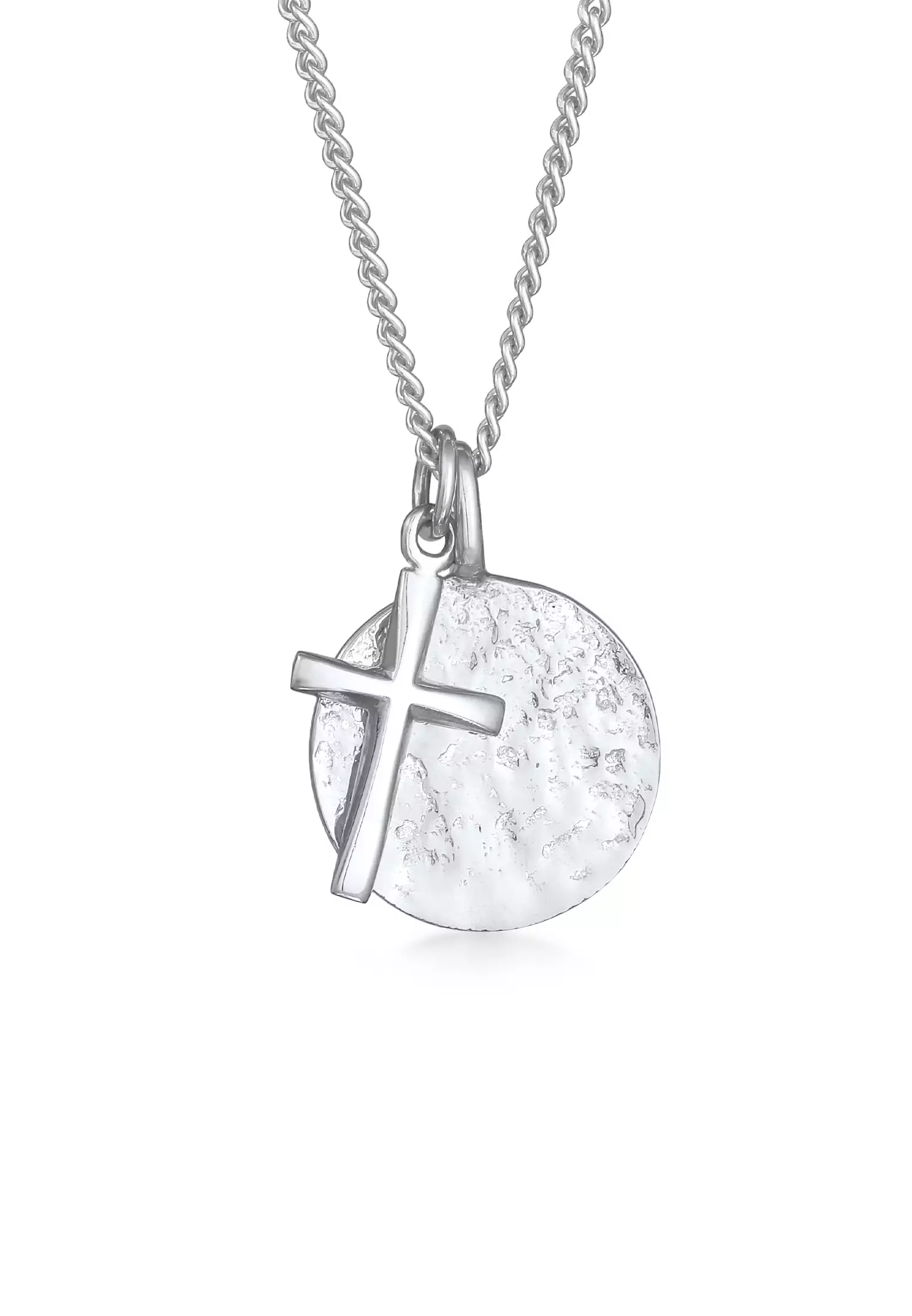 Mens coin clearance necklace silver