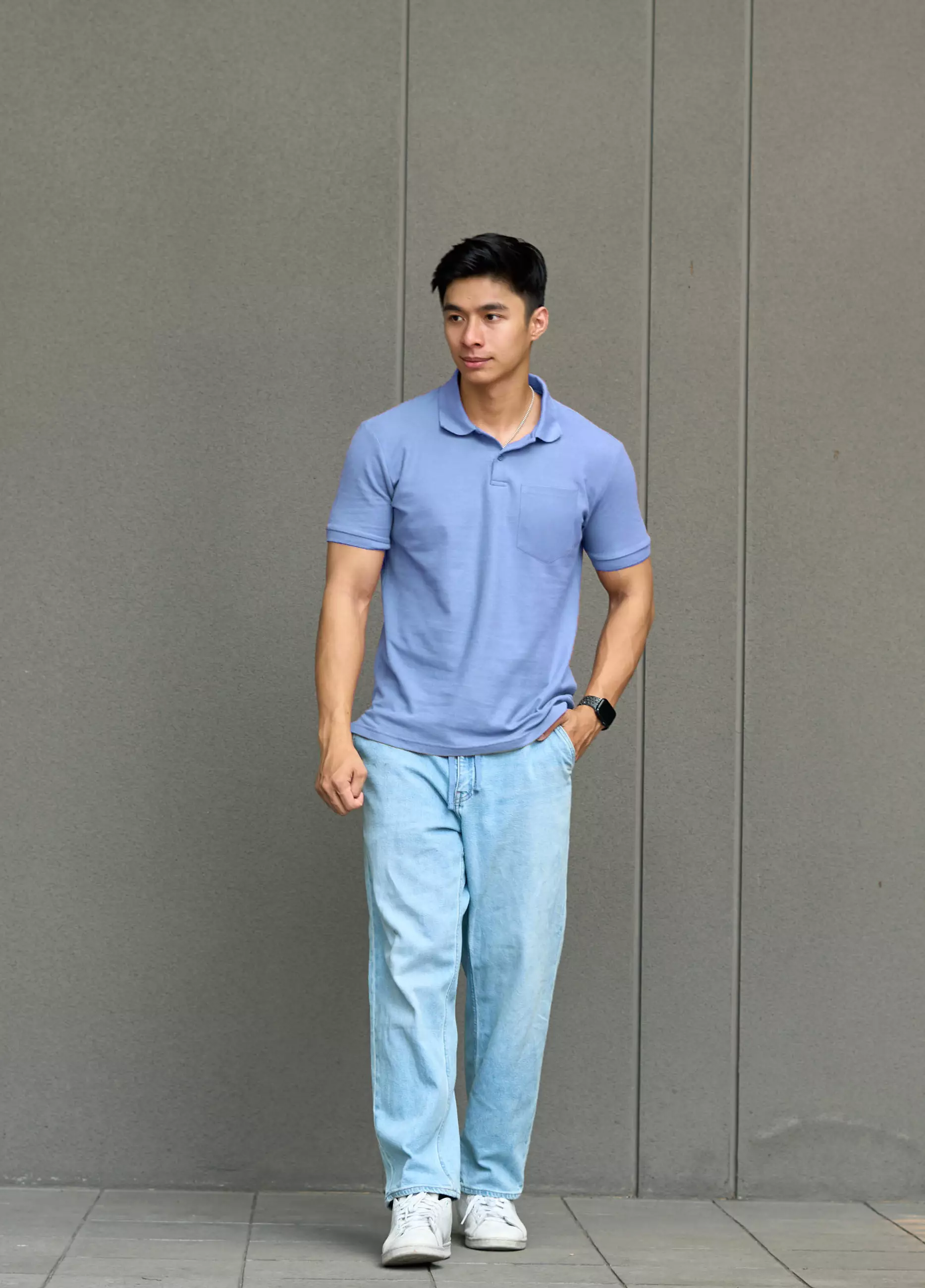 Kale MAX POCKET BLUE / Kaos Polo Pria / Kaos Pria / Kaos kerah / Polo Shirt Slim Fit