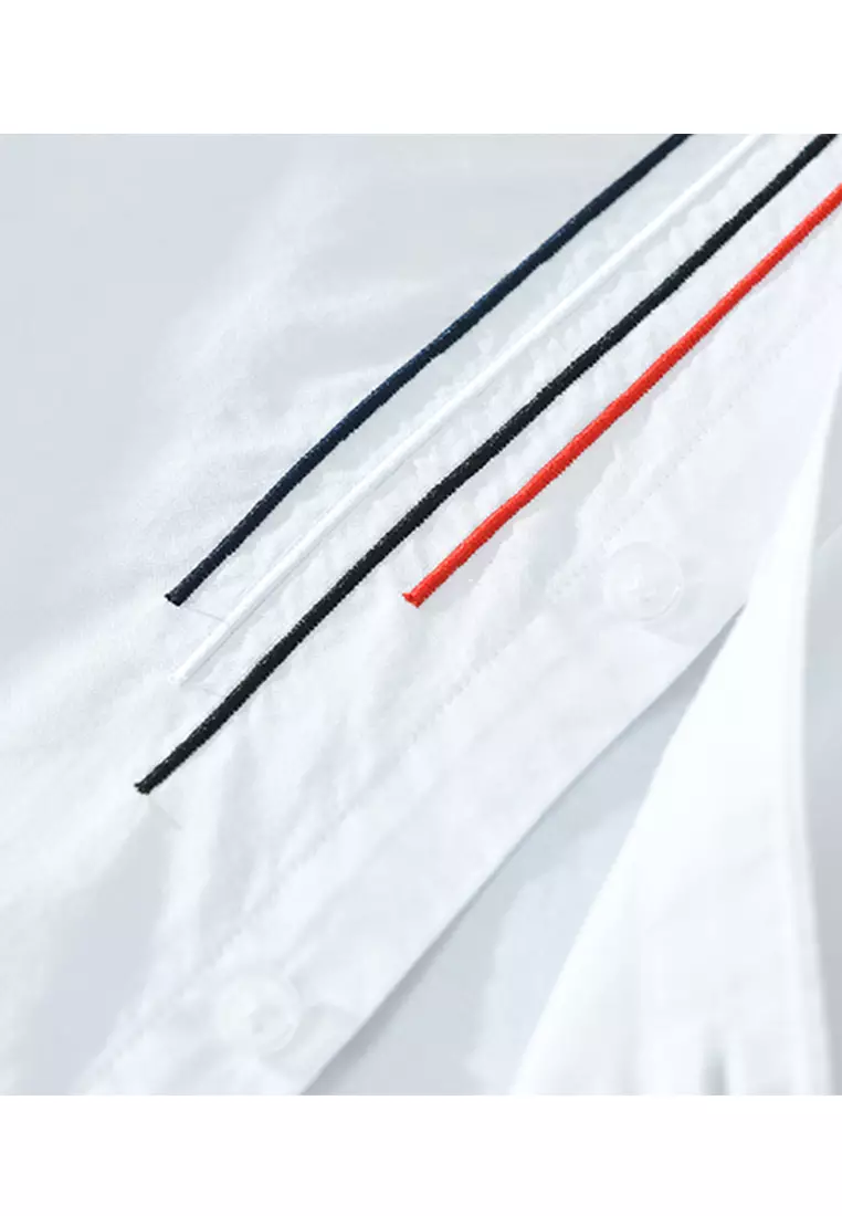 條紋刺繡休閒襯衫 WM-M8805