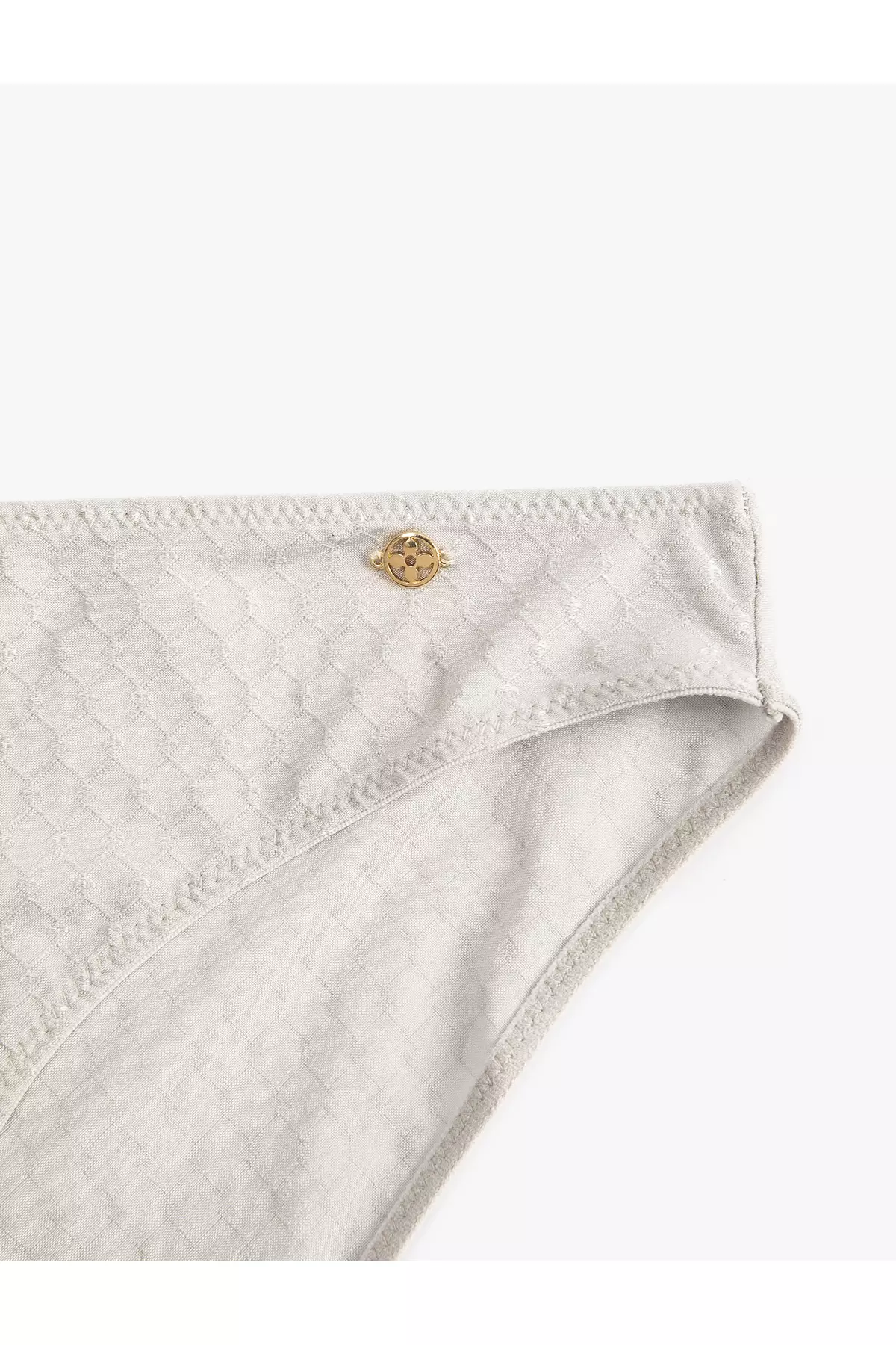 Brief Panties With Textured Accessory Detail