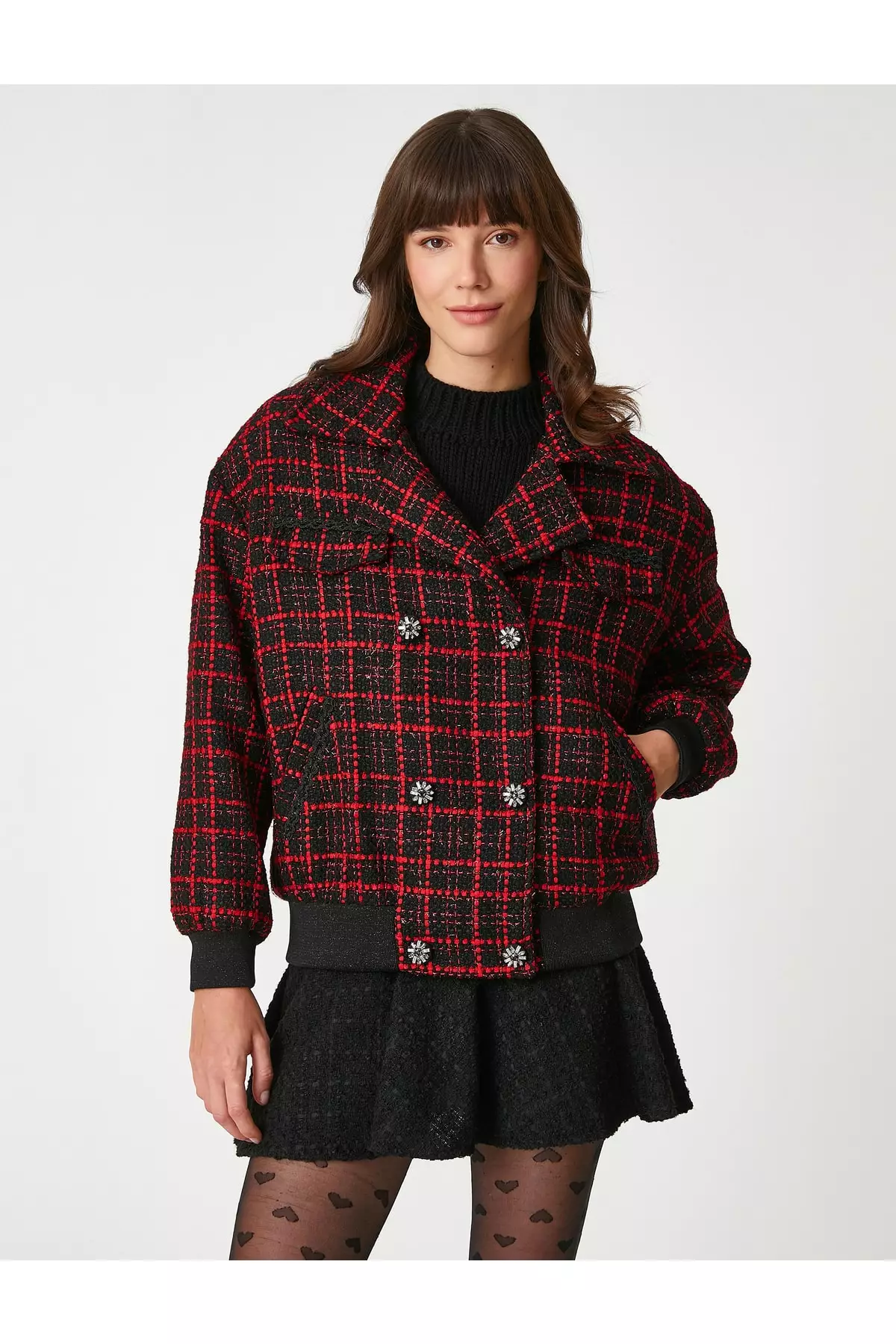 Pockets Bomber Tweed Jacket