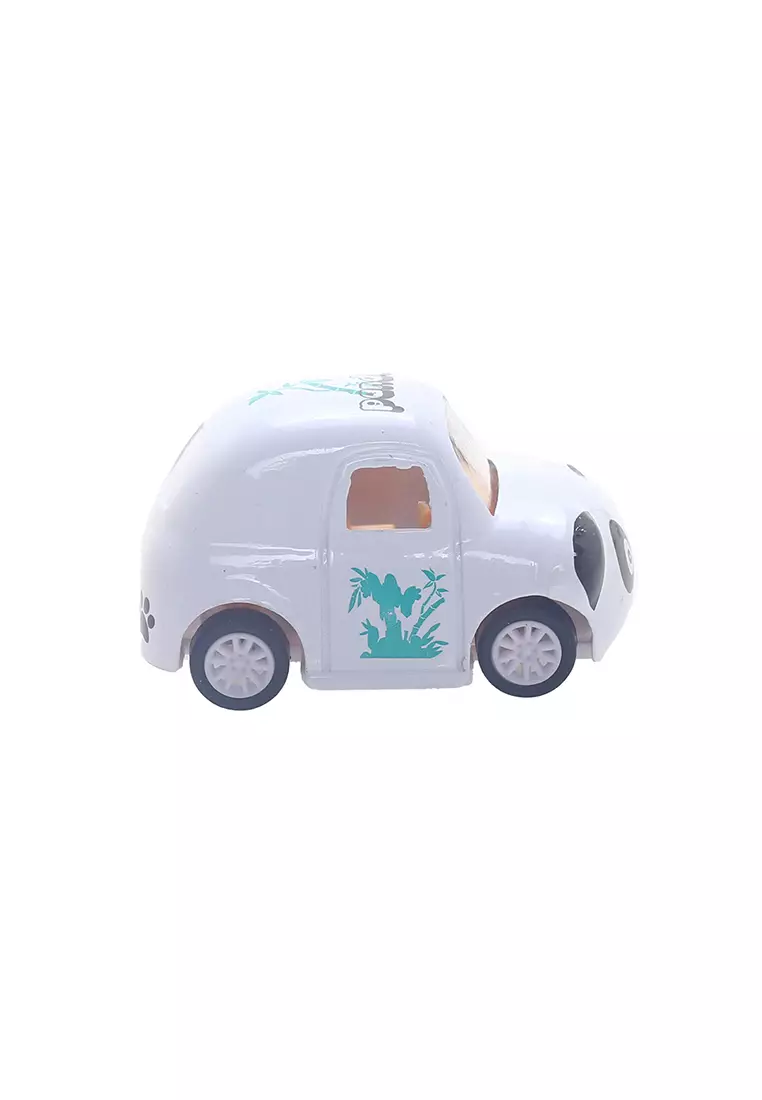 Mainan Anak Mobil Cartoon Alloy Pull Back Car Putih Type A